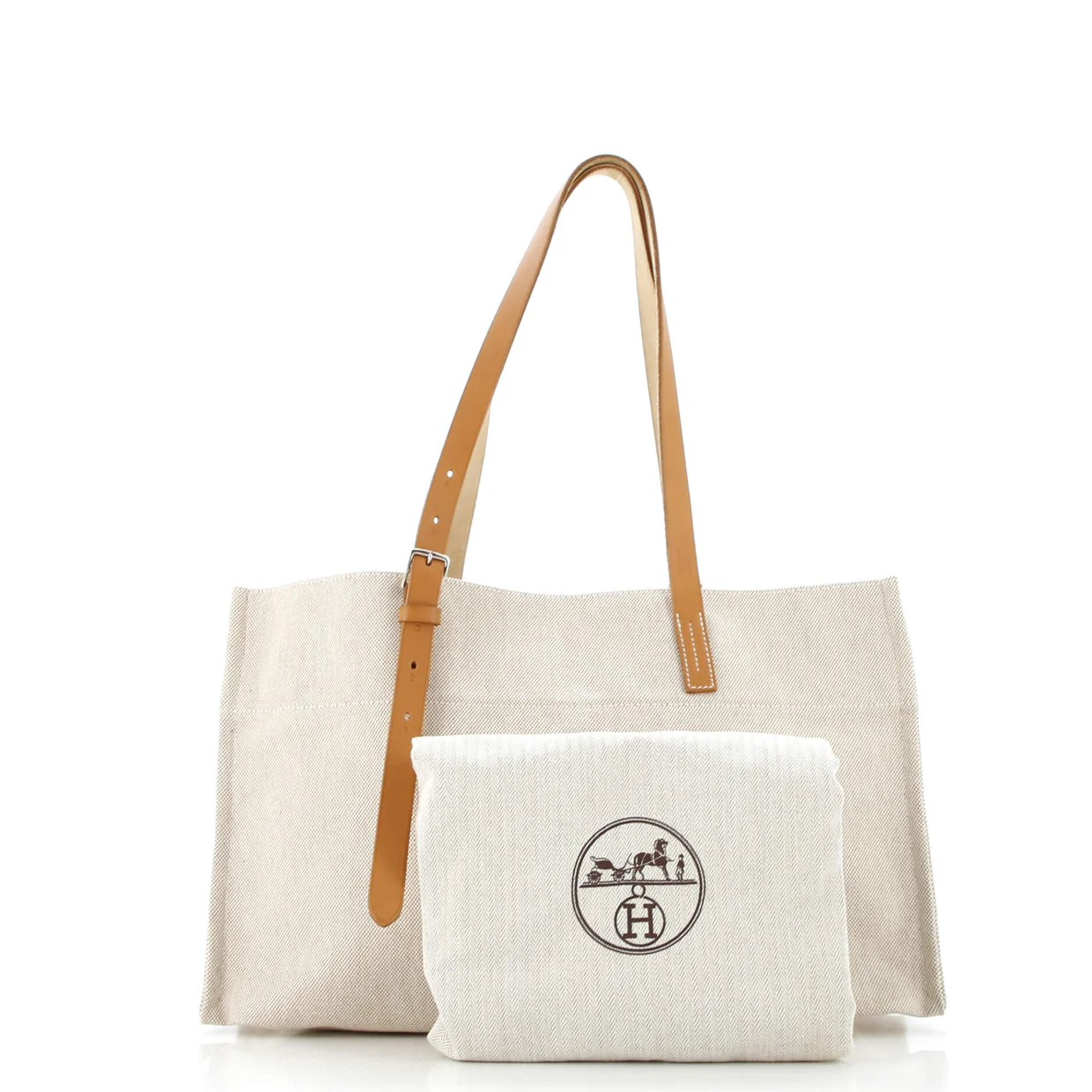 Etriviere Elan Shopping Tote Toile and Leather - Deep Luxury