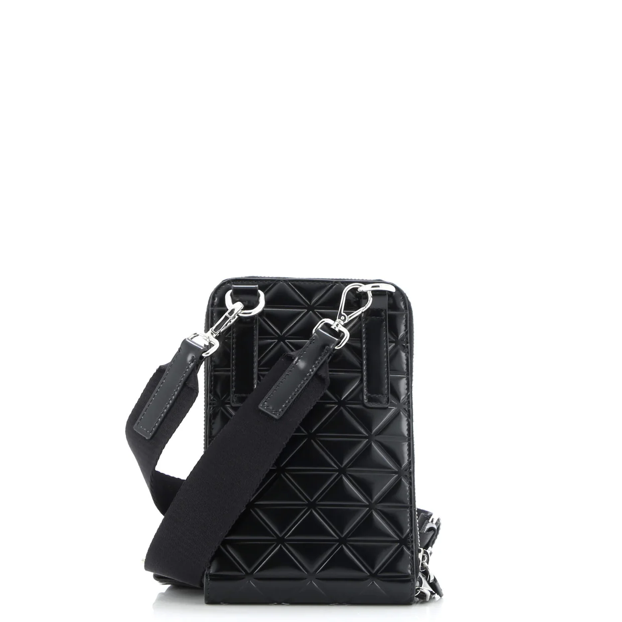 Symbole Phone Holder Crossbody Bag Embossed Leather - Deep Luxury