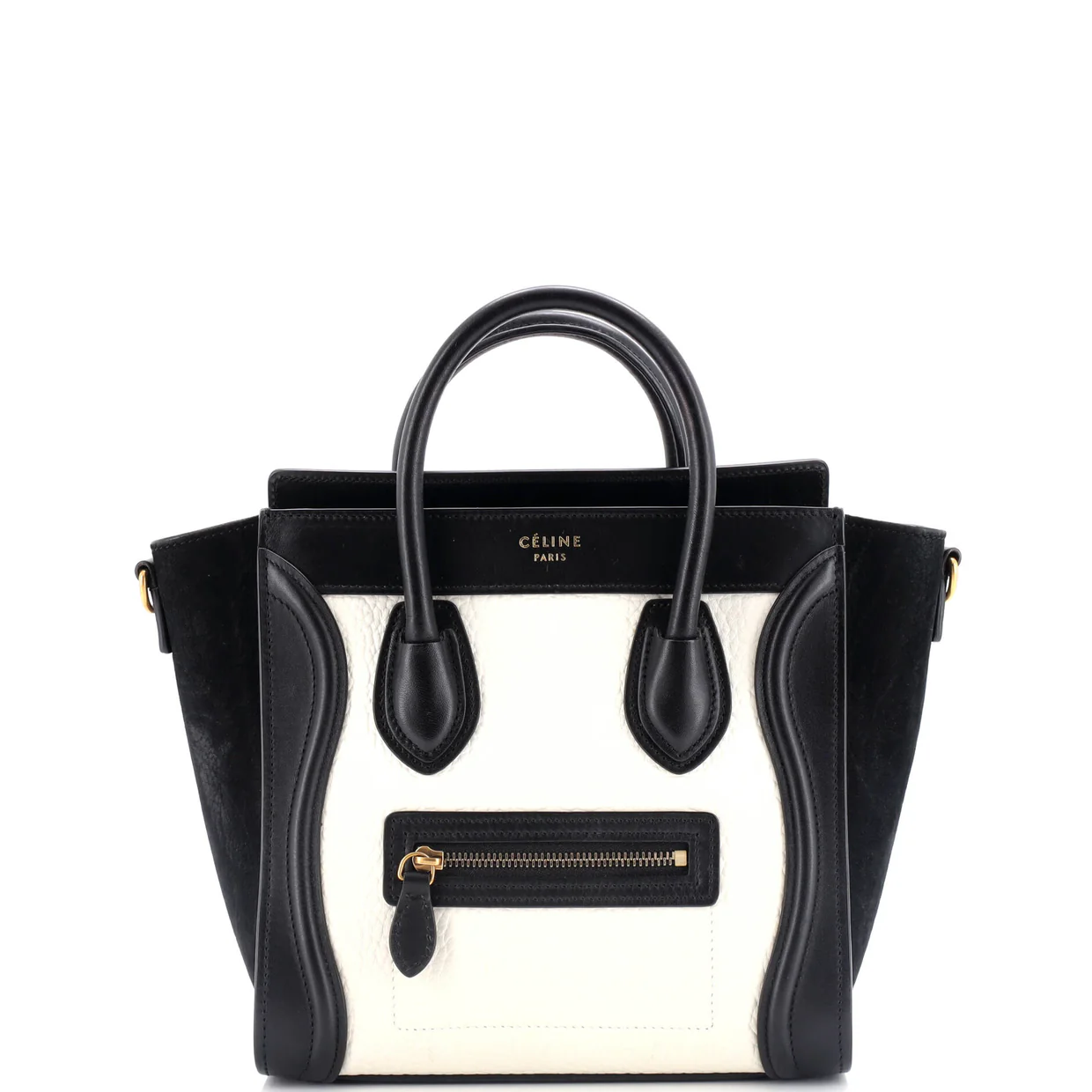 Bicolor Luggage Bag Grainy Leather Nano - Deep Luxury