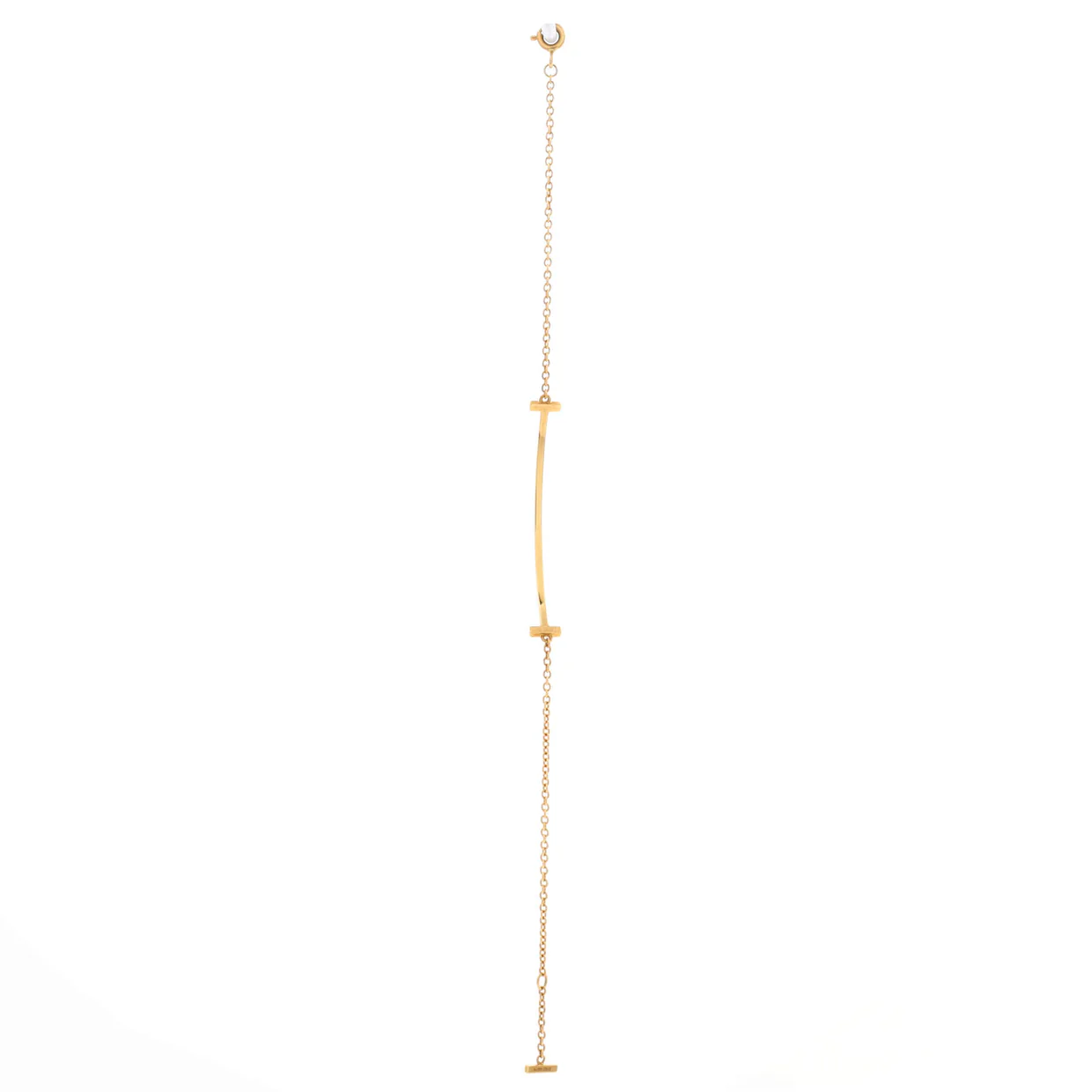 T Smile Chain Bracelet 18K Yellow Gold Medium - Deep Luxury