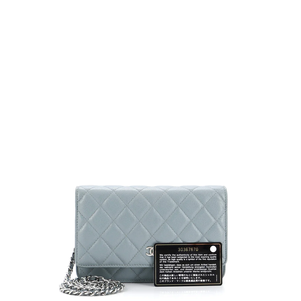 Wallet on Chain Quilted Caviar - Deep Luxury