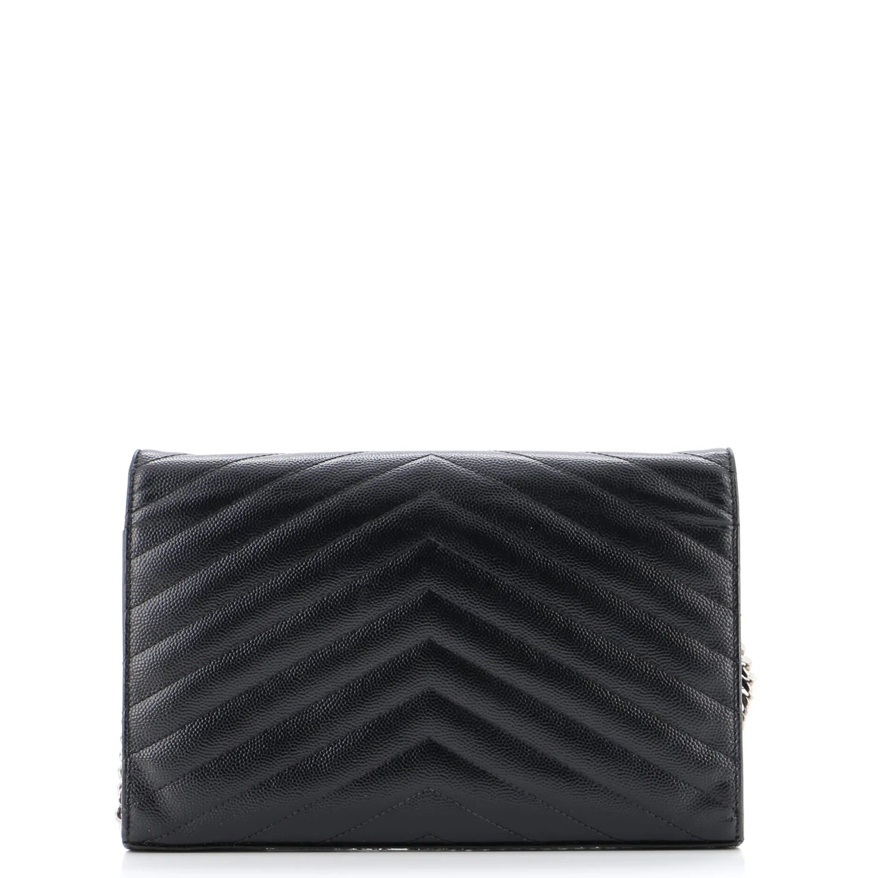 Classic Monogram Wallet on Chain Matelasse Chevron Leather Medium - Deep Luxury