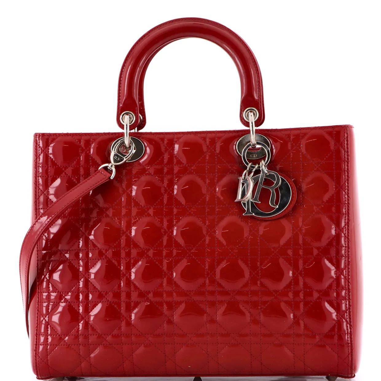 Lady Dior Bag Cannage Quilt Patent Large - Deep Luxury