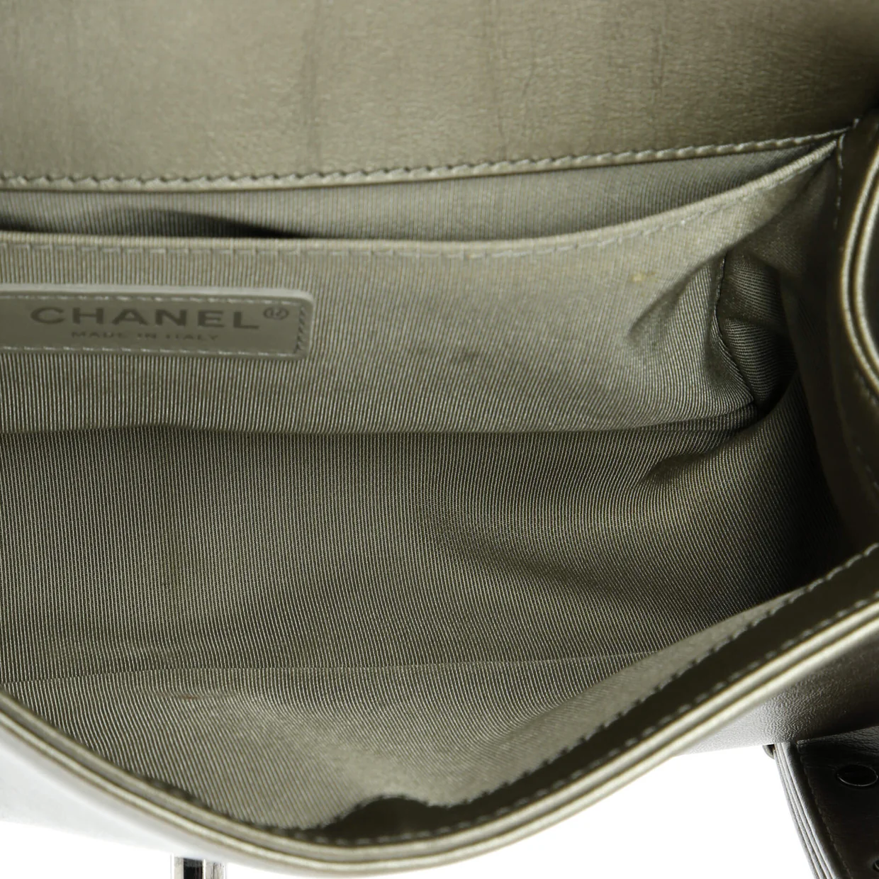 Boy Flap Bag Chevron Embellished Crumpled Calfskin Old Medium - Deep Luxury