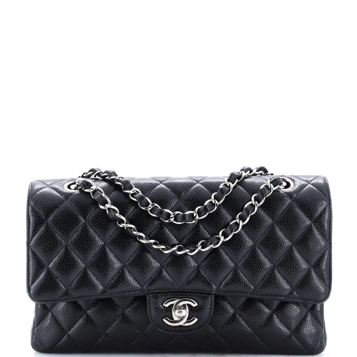 Classic Double Flap Bag Quilted Caviar Medium - Deep Luxury