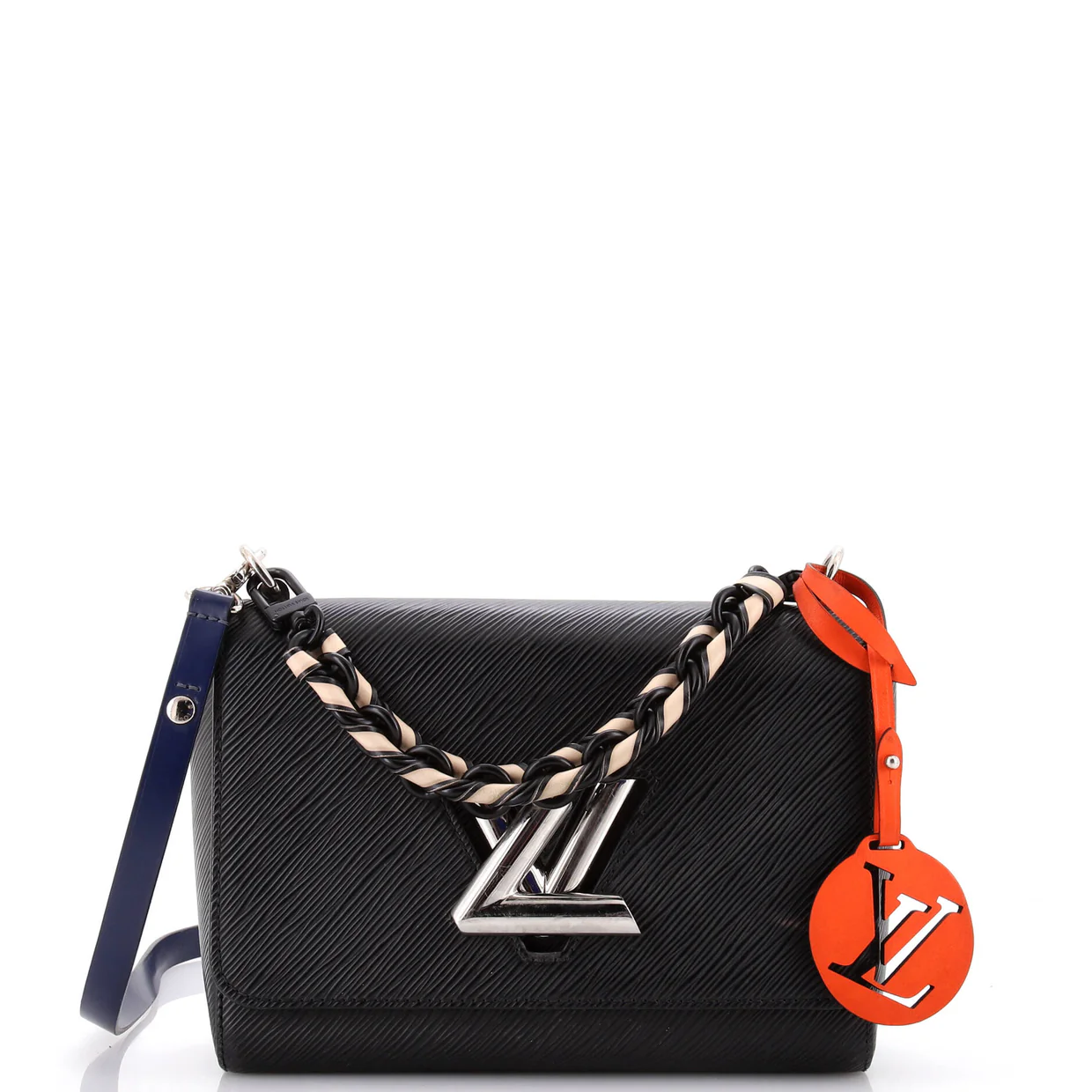 Braided Handle Twist Bag Epi Leather MM - Deep Luxury