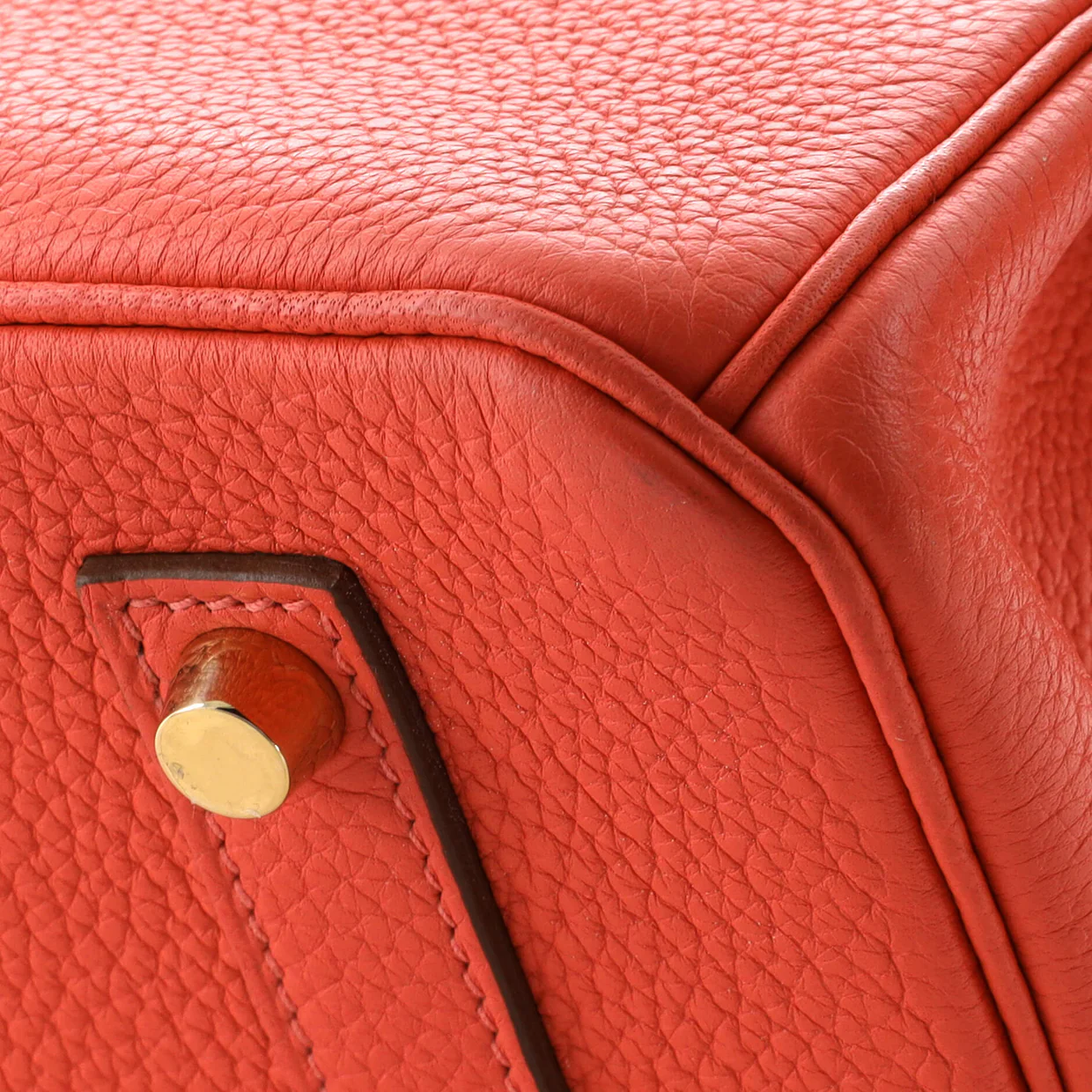 Birkin Handbag Rouge Pivoine Togo with Gold Hardware 35 - Deep Luxury