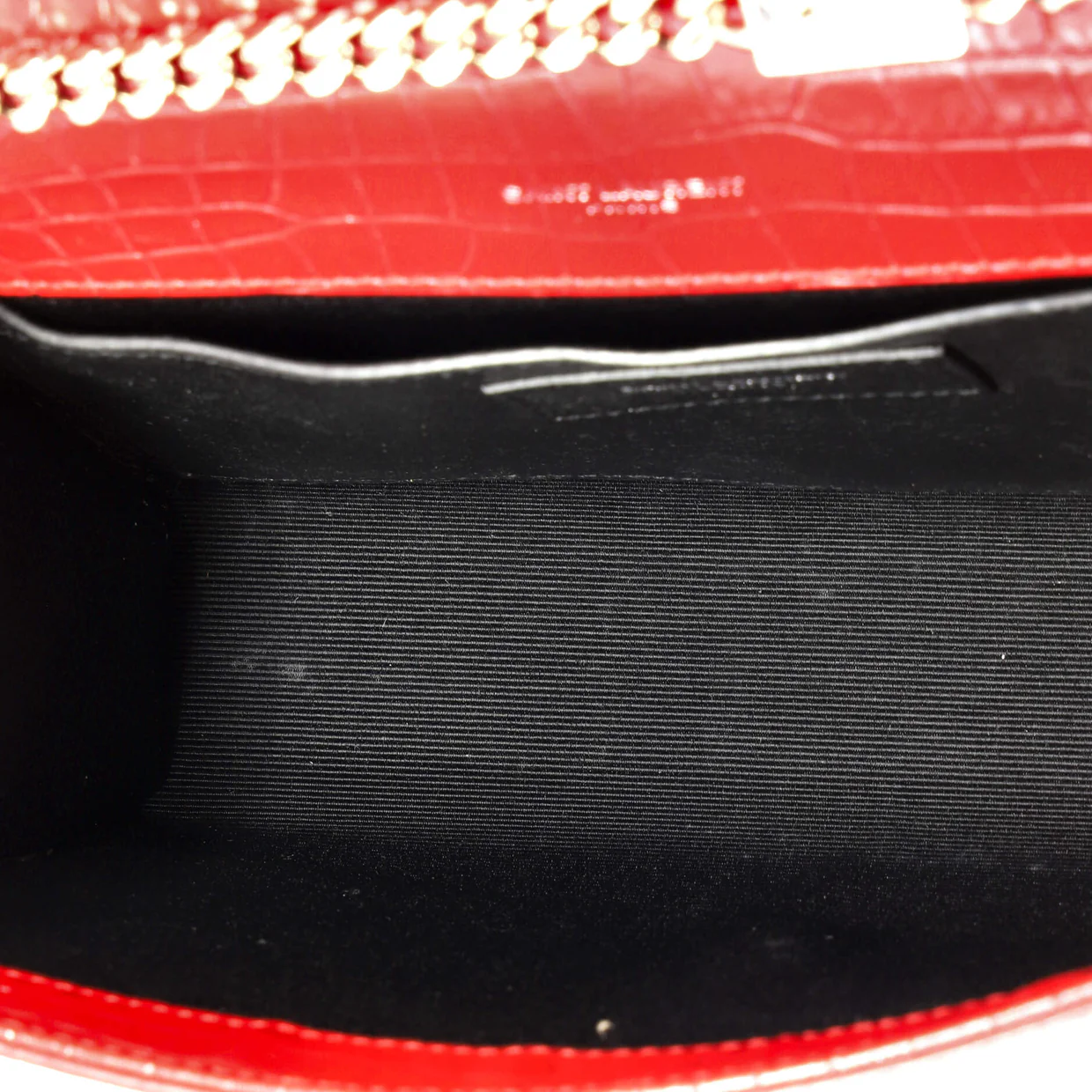 Classic Monogram Tassel Crossbody Bag Crocodile Embossed Leather Small - Deep Luxury