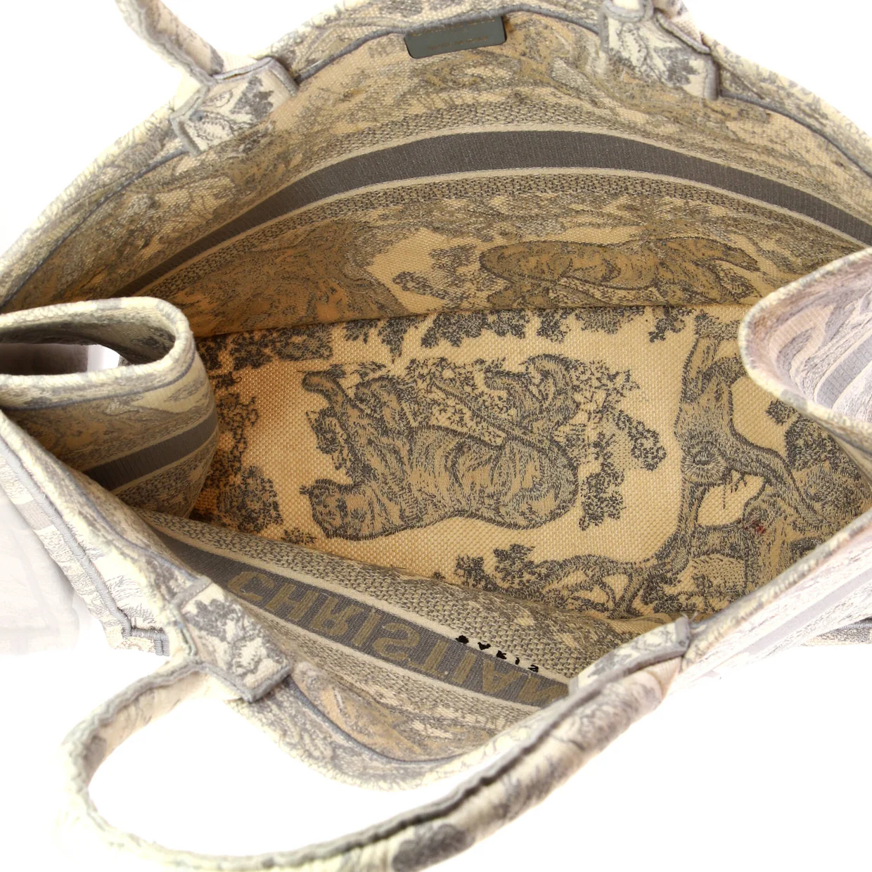 Book Tote Embroidered Canvas Large - Deep Luxury