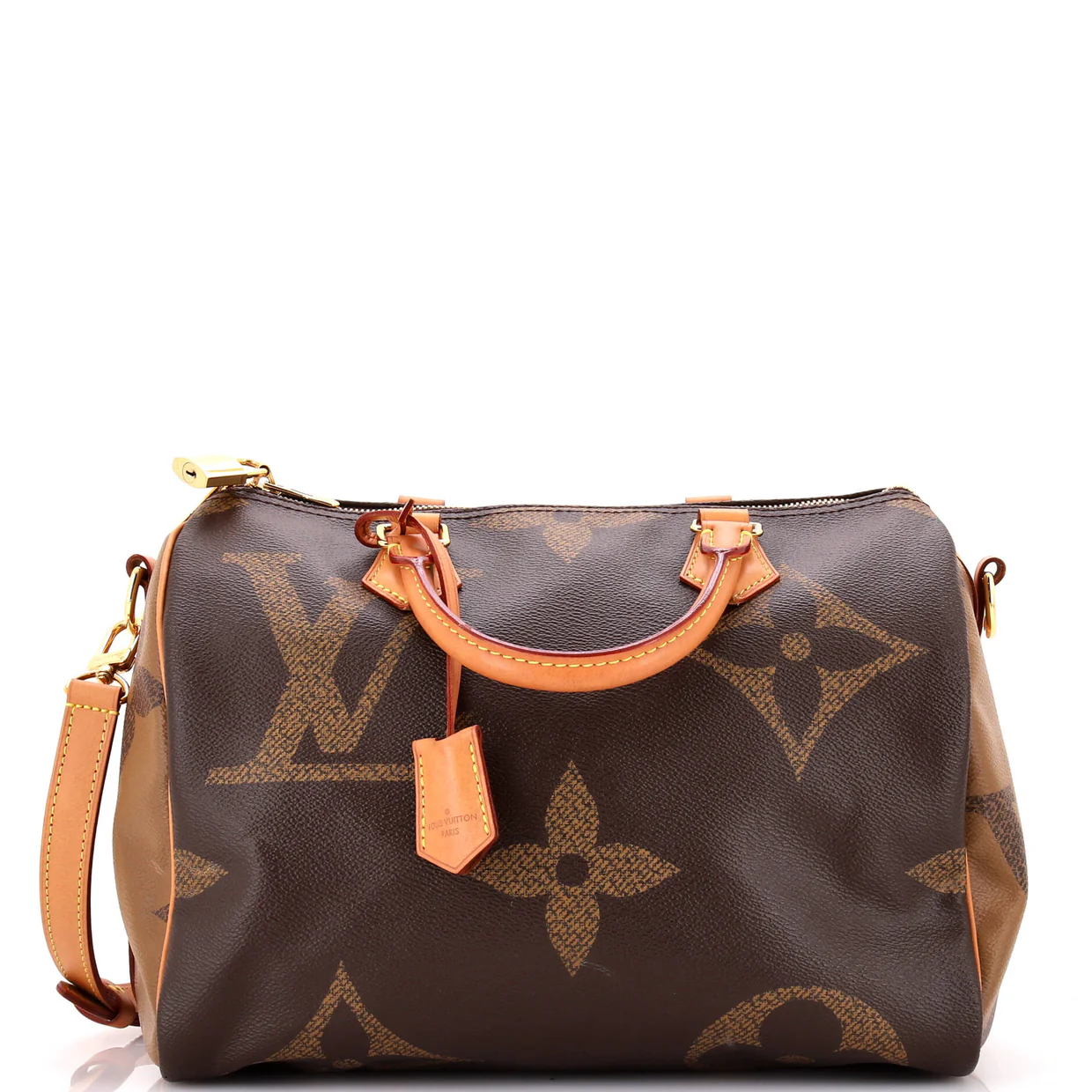 Speedy Bandouliere Bag Reverse Monogram Giant 30 - Deep Luxury