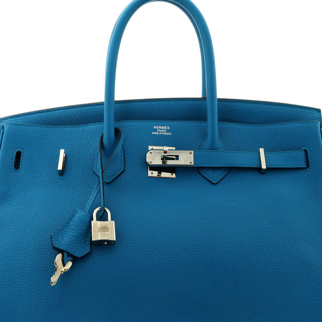 Birkin Handbag Bleu Zanzibar Togo with Palladium Hardware 35 - Deep Luxury
