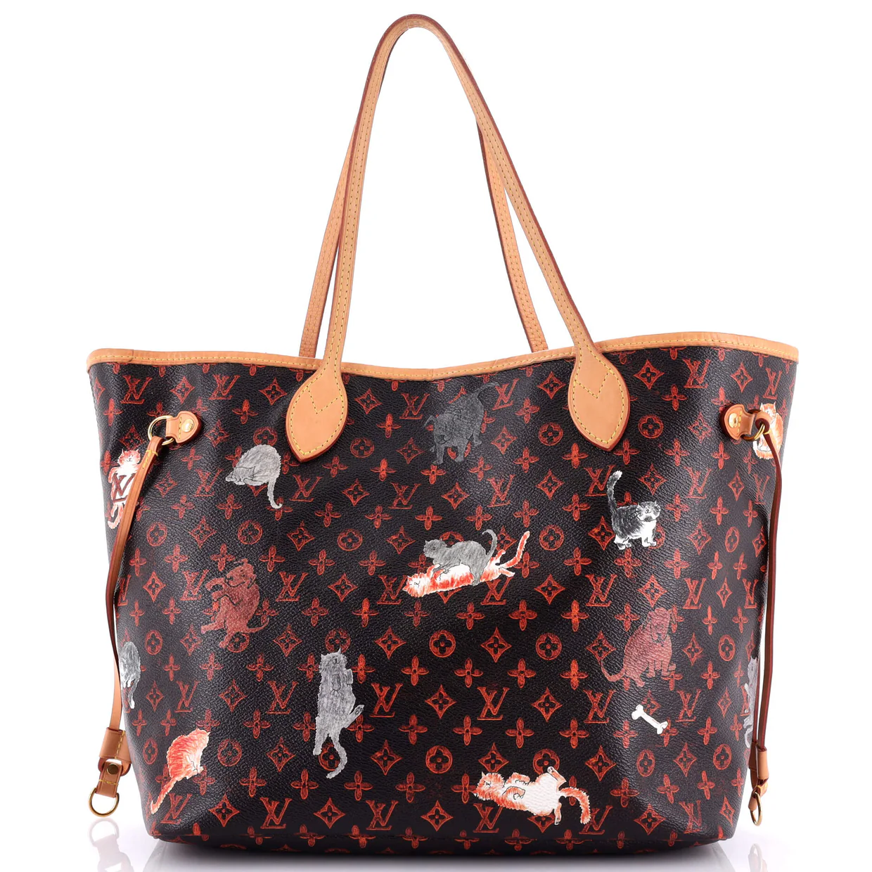 Neverfull NM Tote Limited Edition Grace Coddington Catogram Canvas MM - Deep Luxury