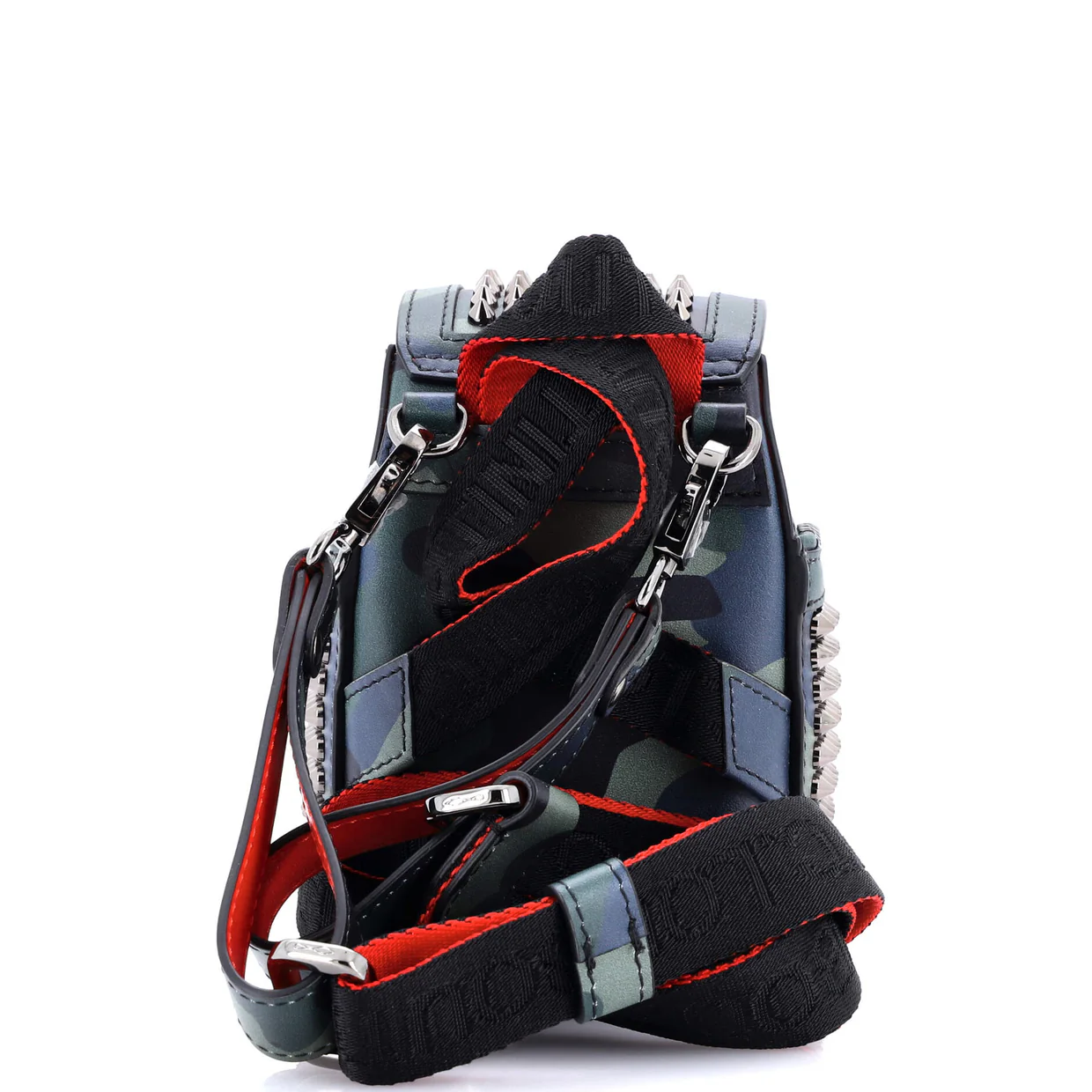 Explorafunk Keyring Crossbody Bag Spiked Printed Leather - Deep Luxury