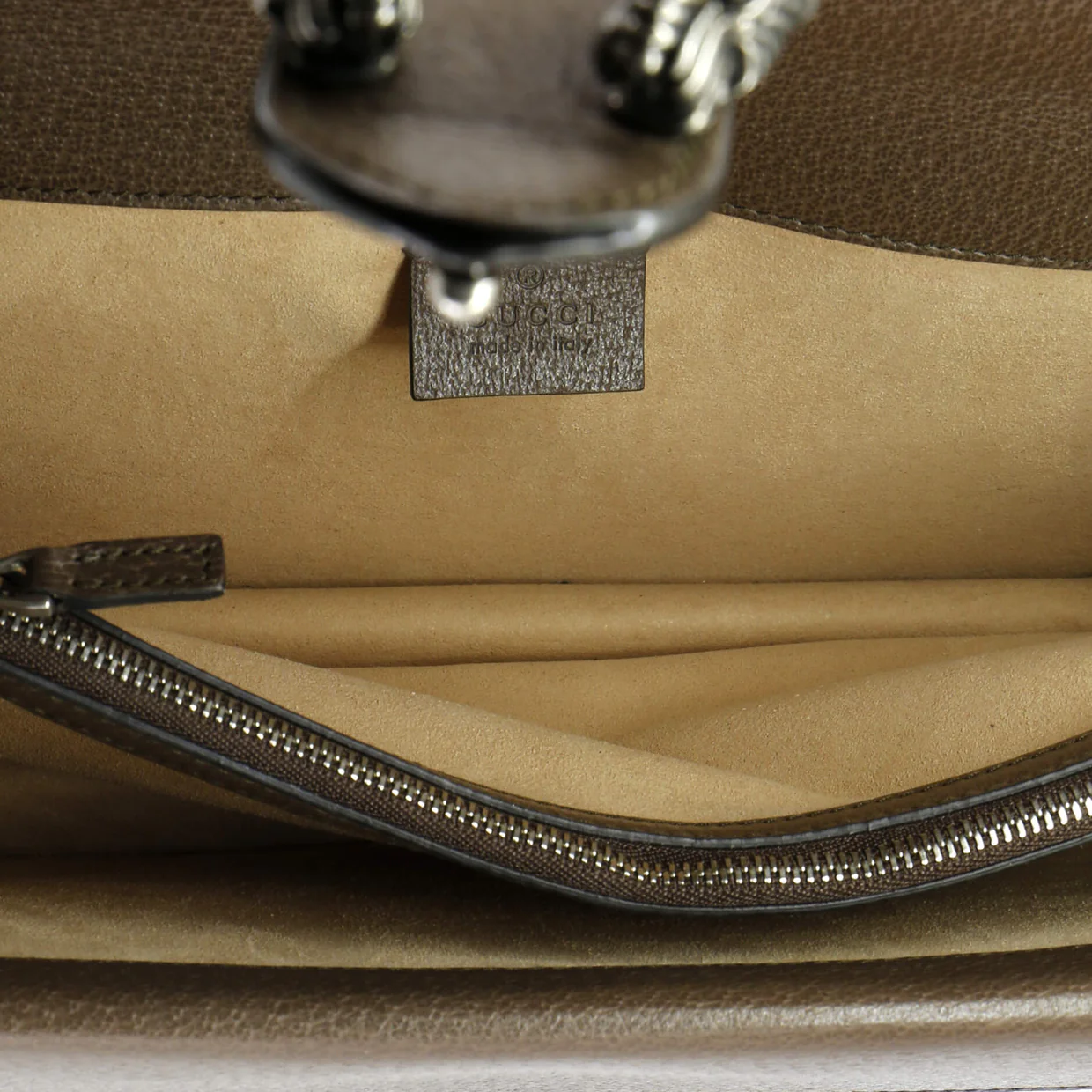 Dionysus Top Handle Chain Bag GG Coated Canvas Small - Deep Luxury