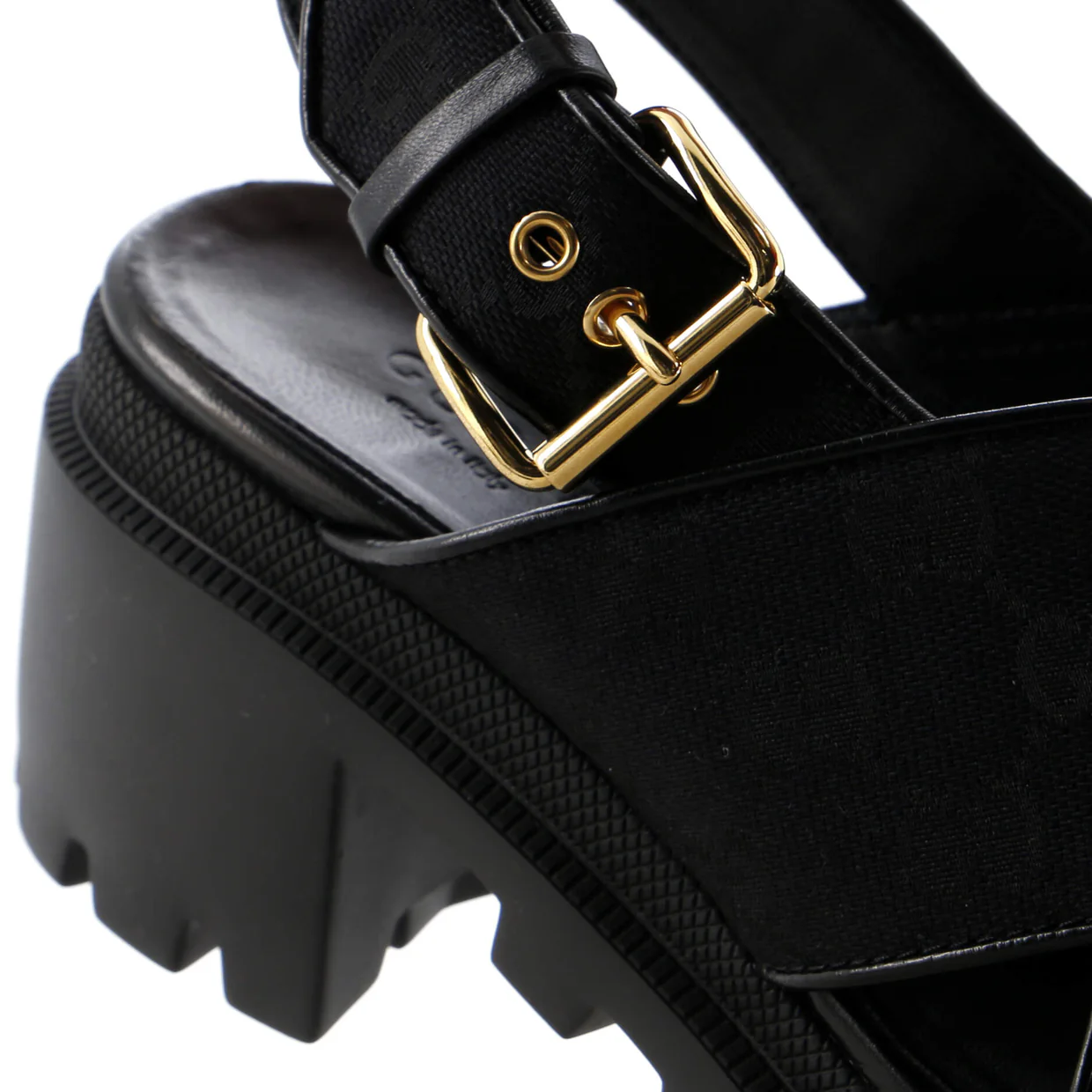 Women's Lug Sole Platform Slingback Sandals GG Canvas - Deep Luxury