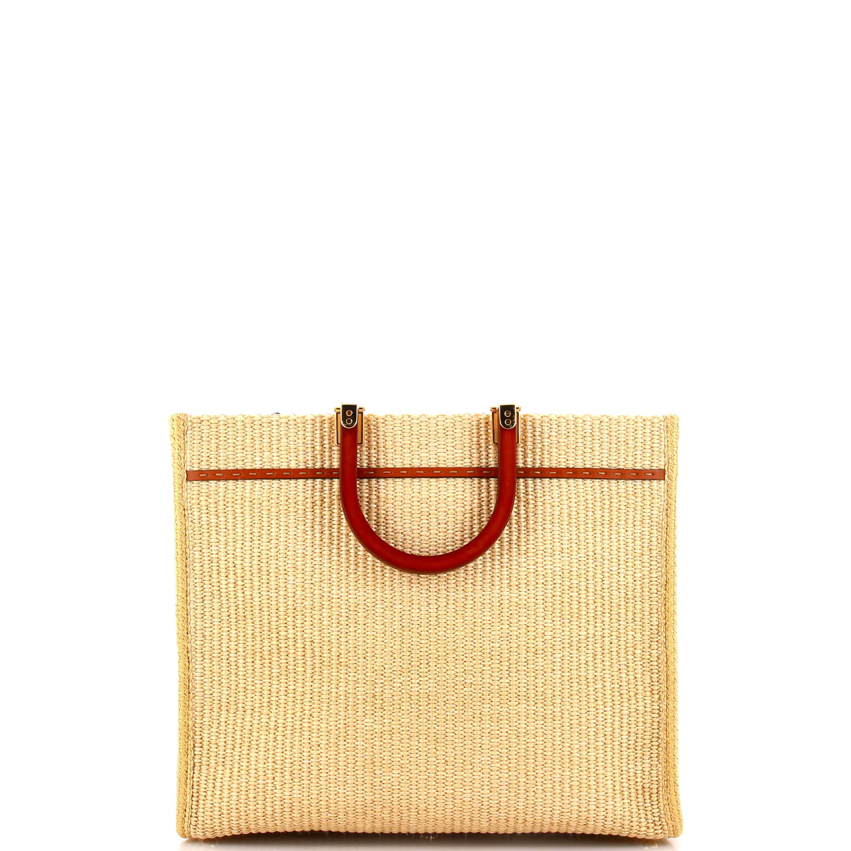Sunshine Shopper Tote Woven Raffia Medium - Deep Luxury