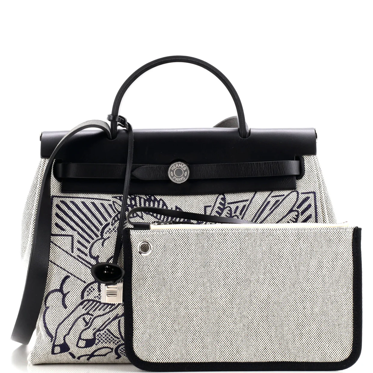 Herbag Zip Pegase Pop Toile and Leather 31 - Deep Luxury