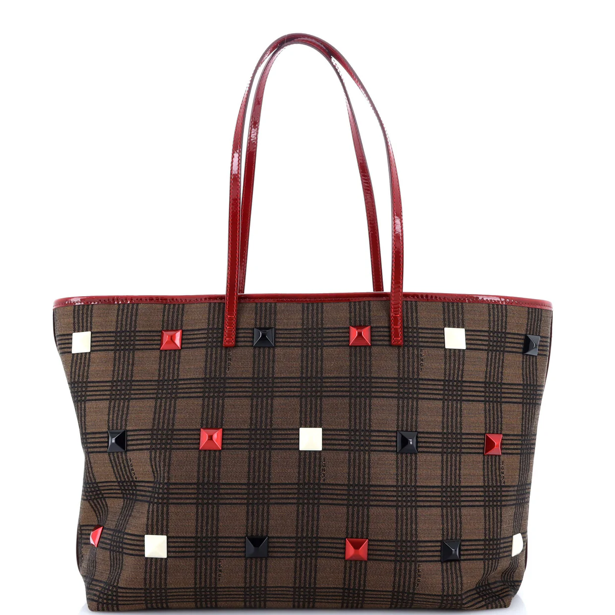Roll Tote Studded Printed Canvas Medium - Deep Luxury