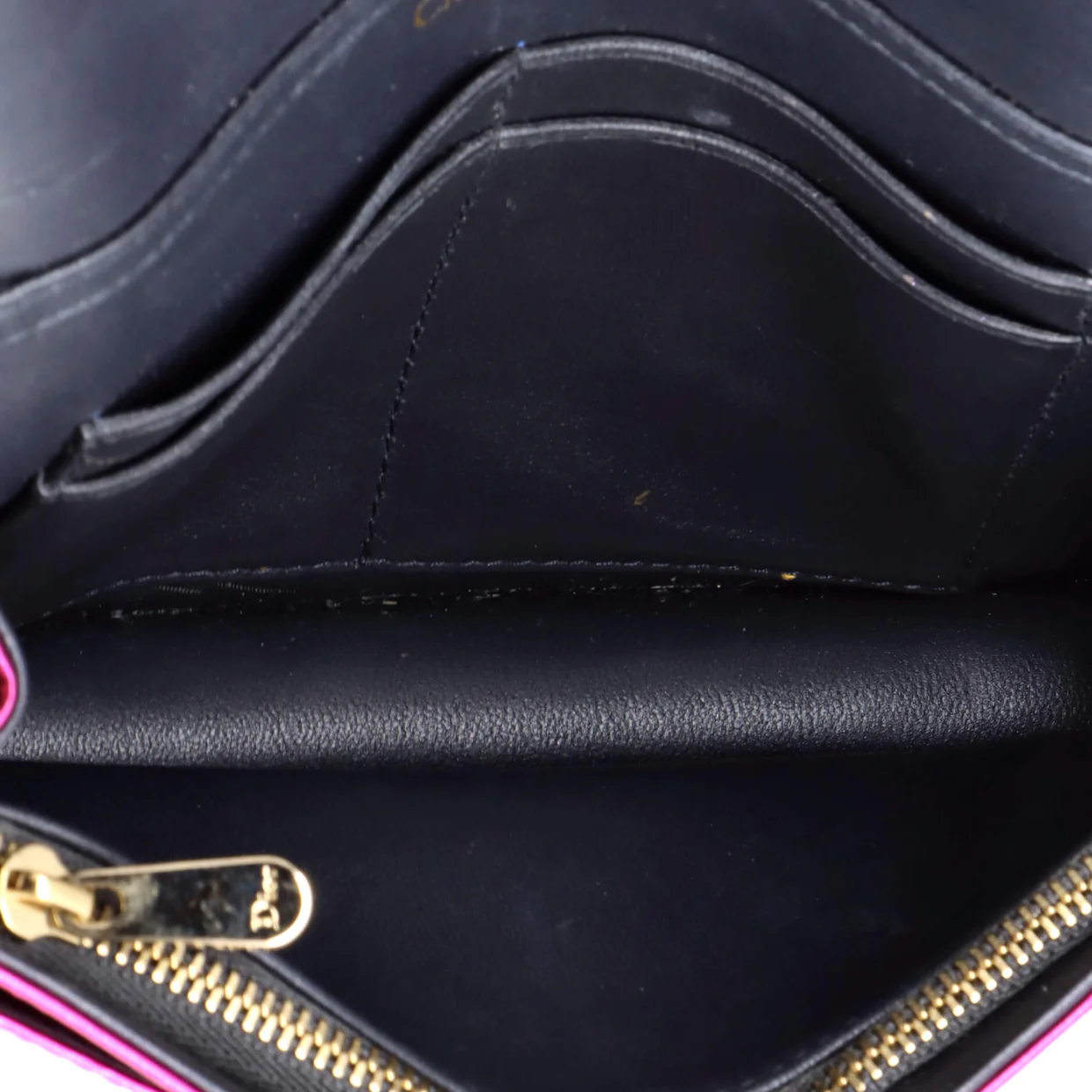 Diorama Wallet on Chain Cannage Embossed Calfskin - Deep Luxury