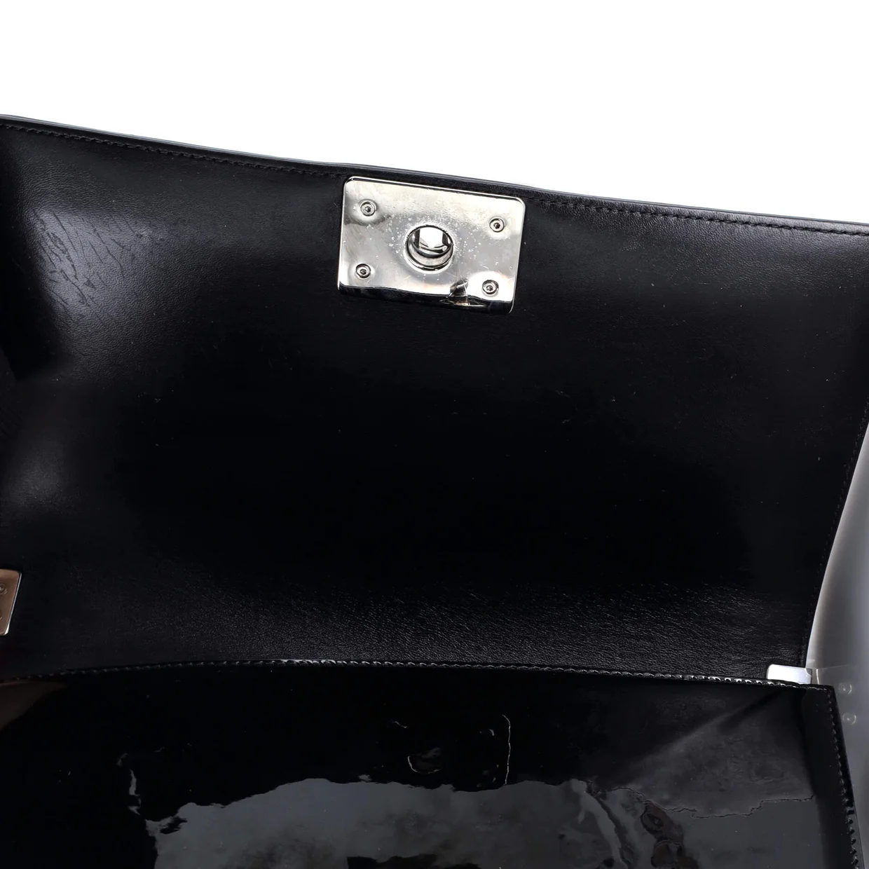 Boy Flap Bag Chevron Patent with Glitter PVC Old Medium - Deep Luxury