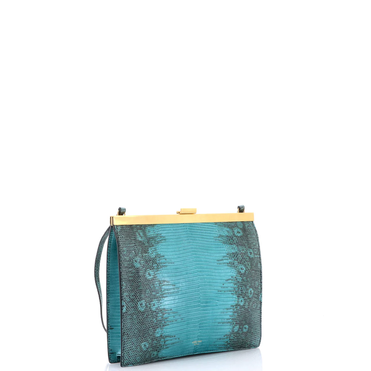 Clasp Crossbody Bag Lizard Mini - Deep Luxury