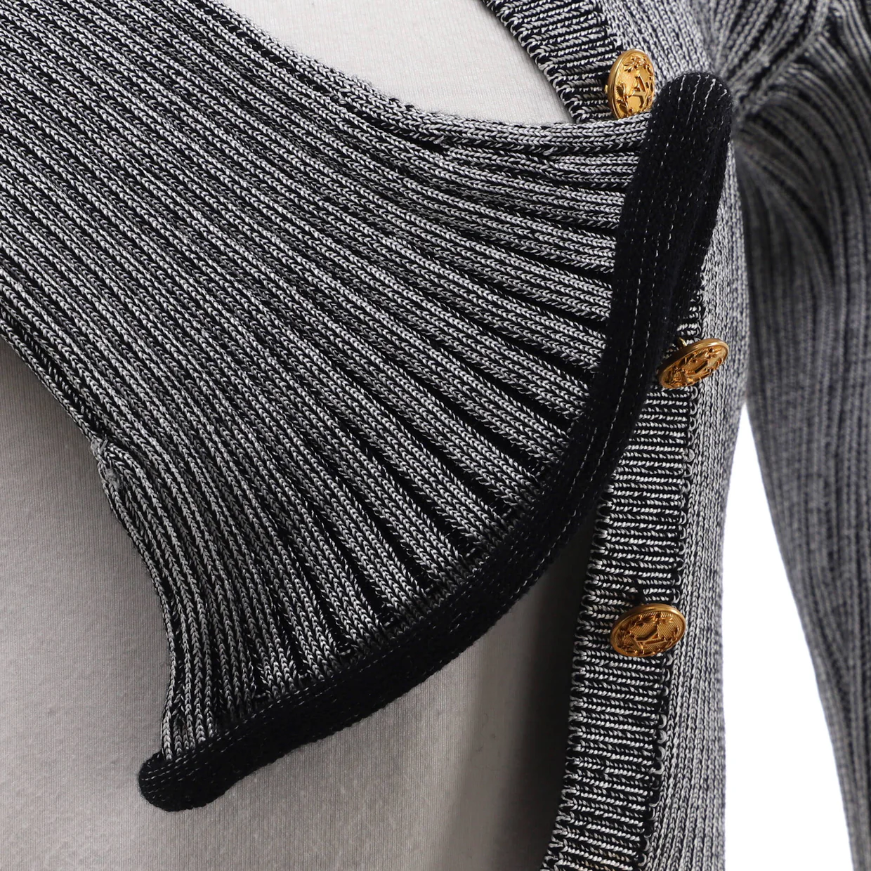 Women's Bell Sleeves Button Up Cardigan Viscose and Wool Blend - Deep Luxury