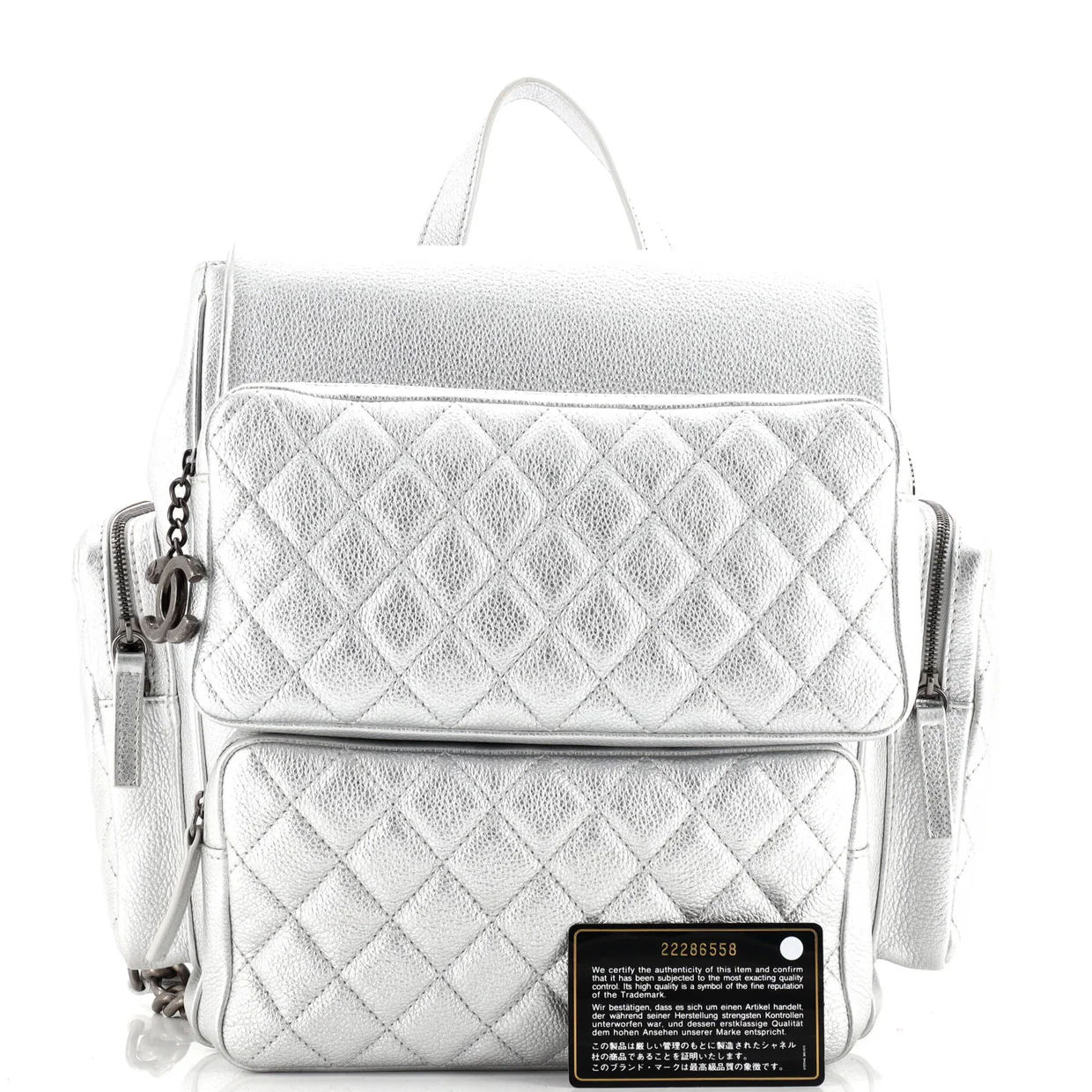 Casual Rock Airlines Backpack Quilted Goatskin Medium - Deep Luxury