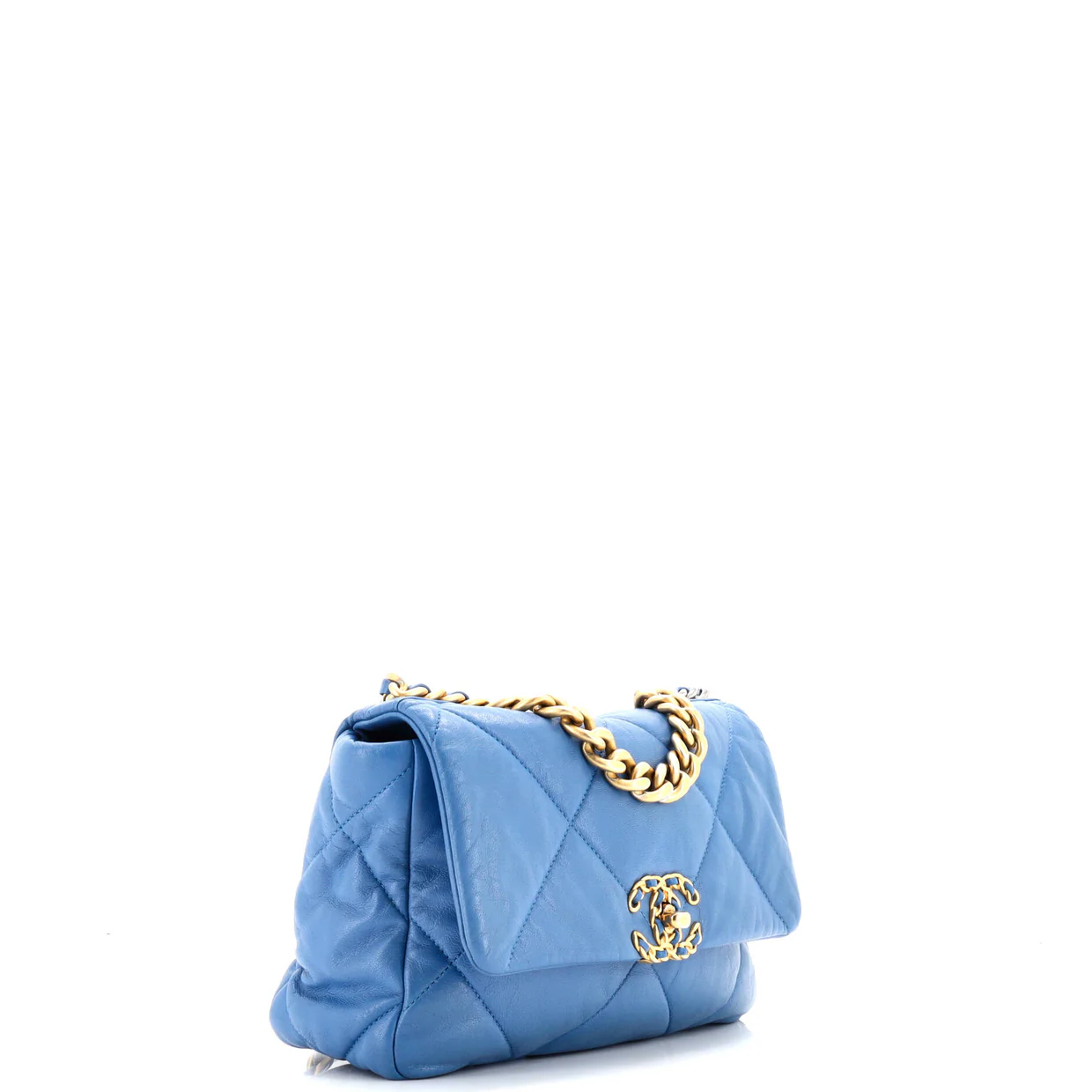 19 Flap Bag Quilted Leather Medium - Deep Luxury