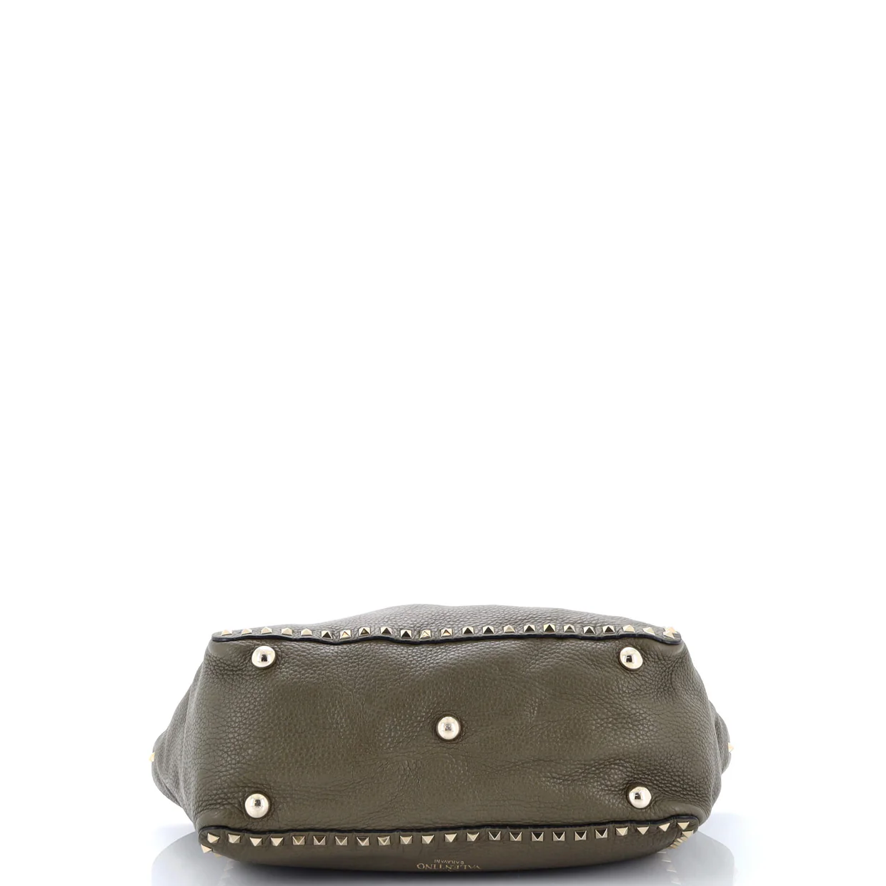 Rockstud Tote Pebbled Leather Medium - Deep Luxury