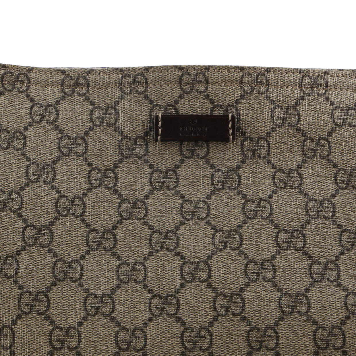 Zip Top Messenger Bag GG Coated Canvas Large - Deep Luxury