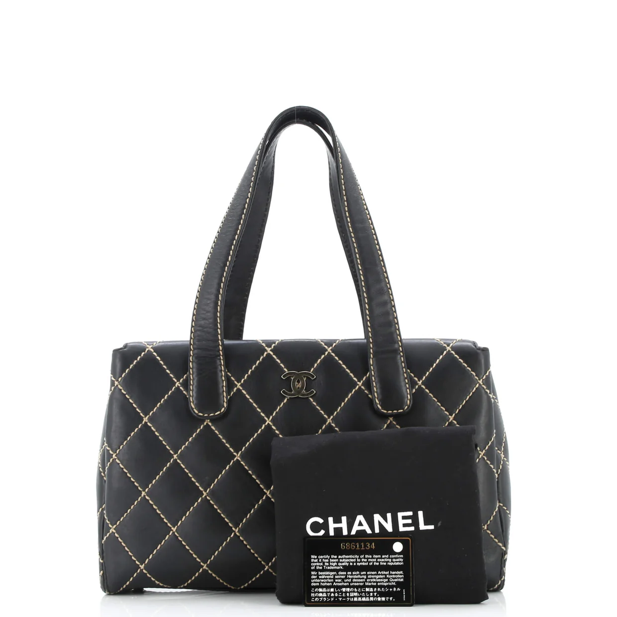 Surpique Tote Quilted Leather Medium - Deep Luxury