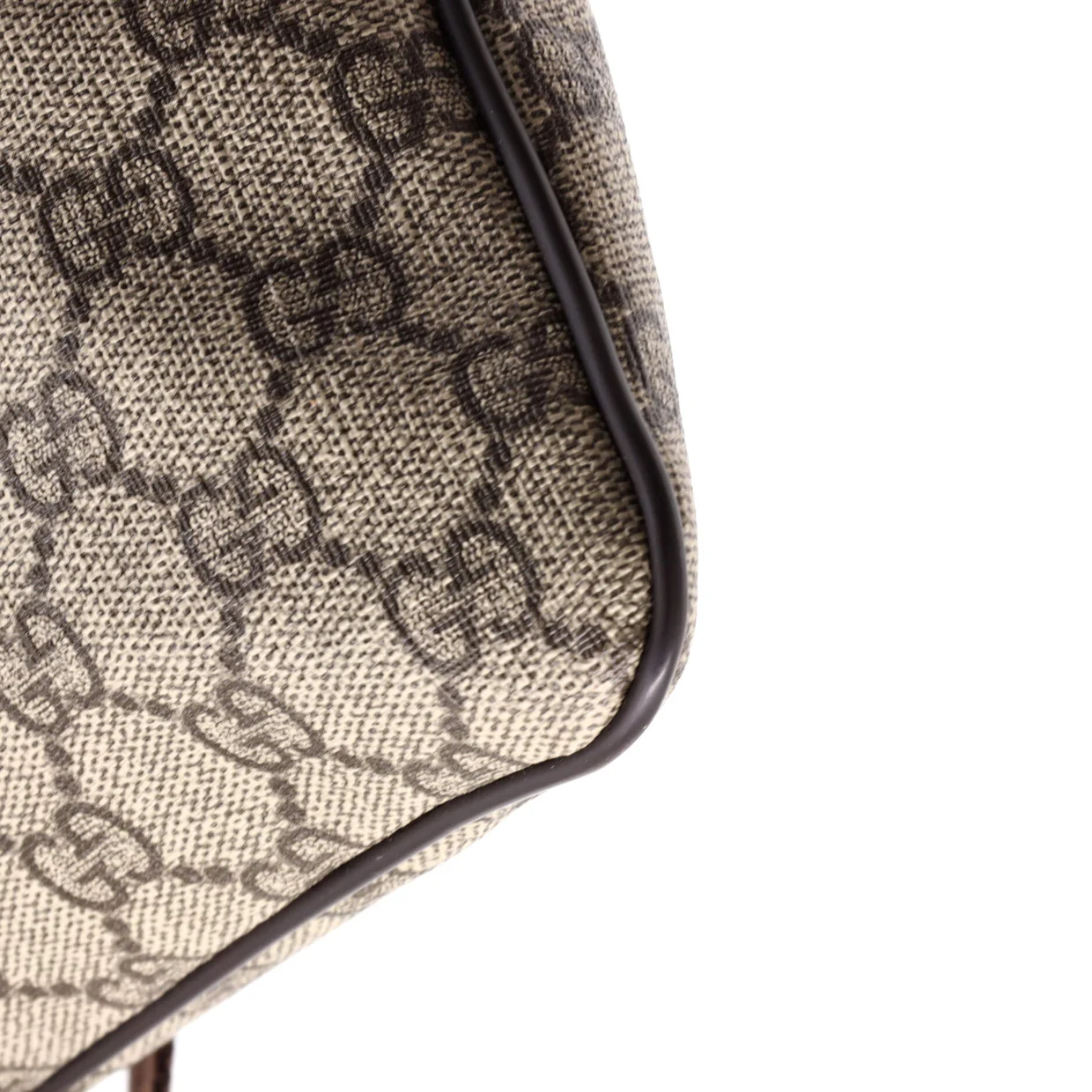 Front Zip Flat Messenger Bag GG Coated Canvas Medium - Deep Luxury