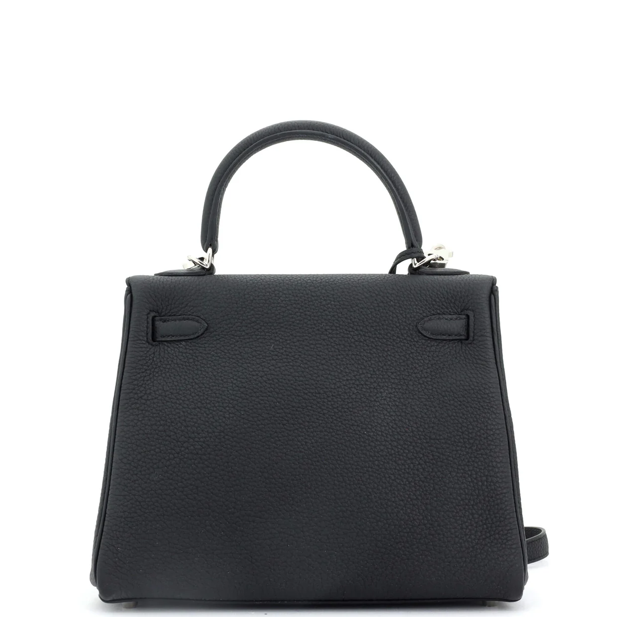 Kelly Handbag Noir Togo with Palladium Hardware 25 - Deep Luxury