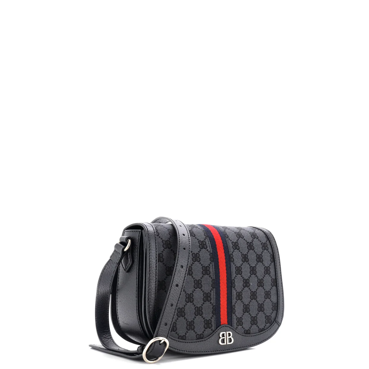 x Balenciaga The Hacker Project Flap Messenger Bag BB Canvas Medium - Deep Luxury