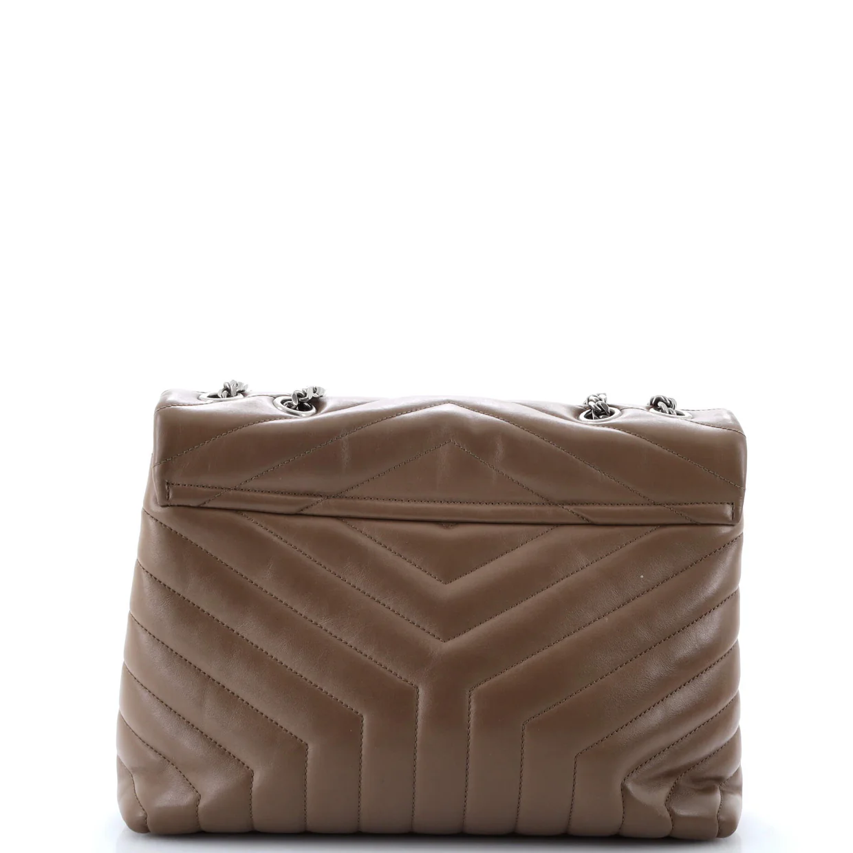 Loulou Shoulder Bag Matelasse Chevron Leather Medium - Deep Luxury