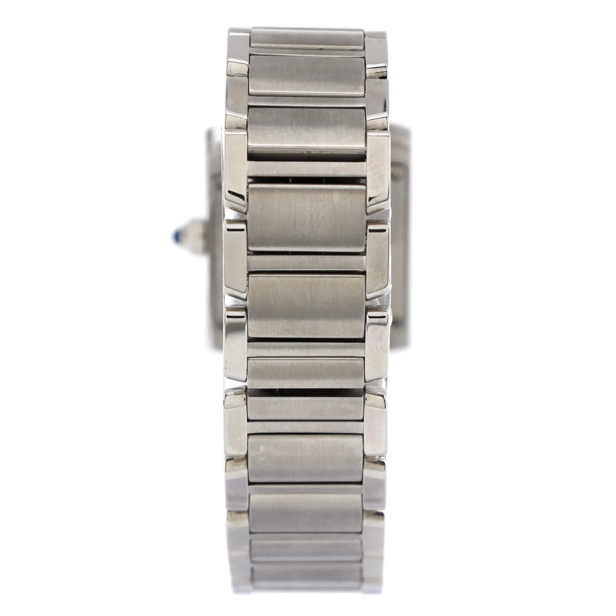 Tank Francaise Quartz Watch Stainless Steel with Diamond Markers 25 - Deep Luxury