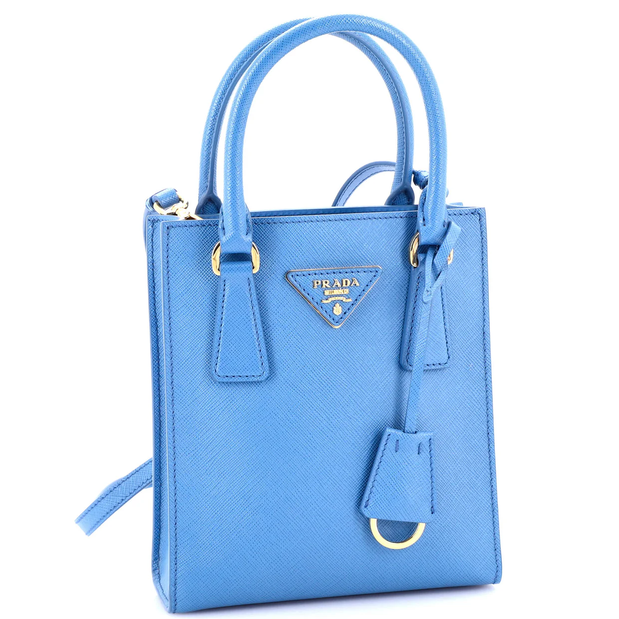 Convertible Open Tote Saffiano Leather Mini - Deep Luxury