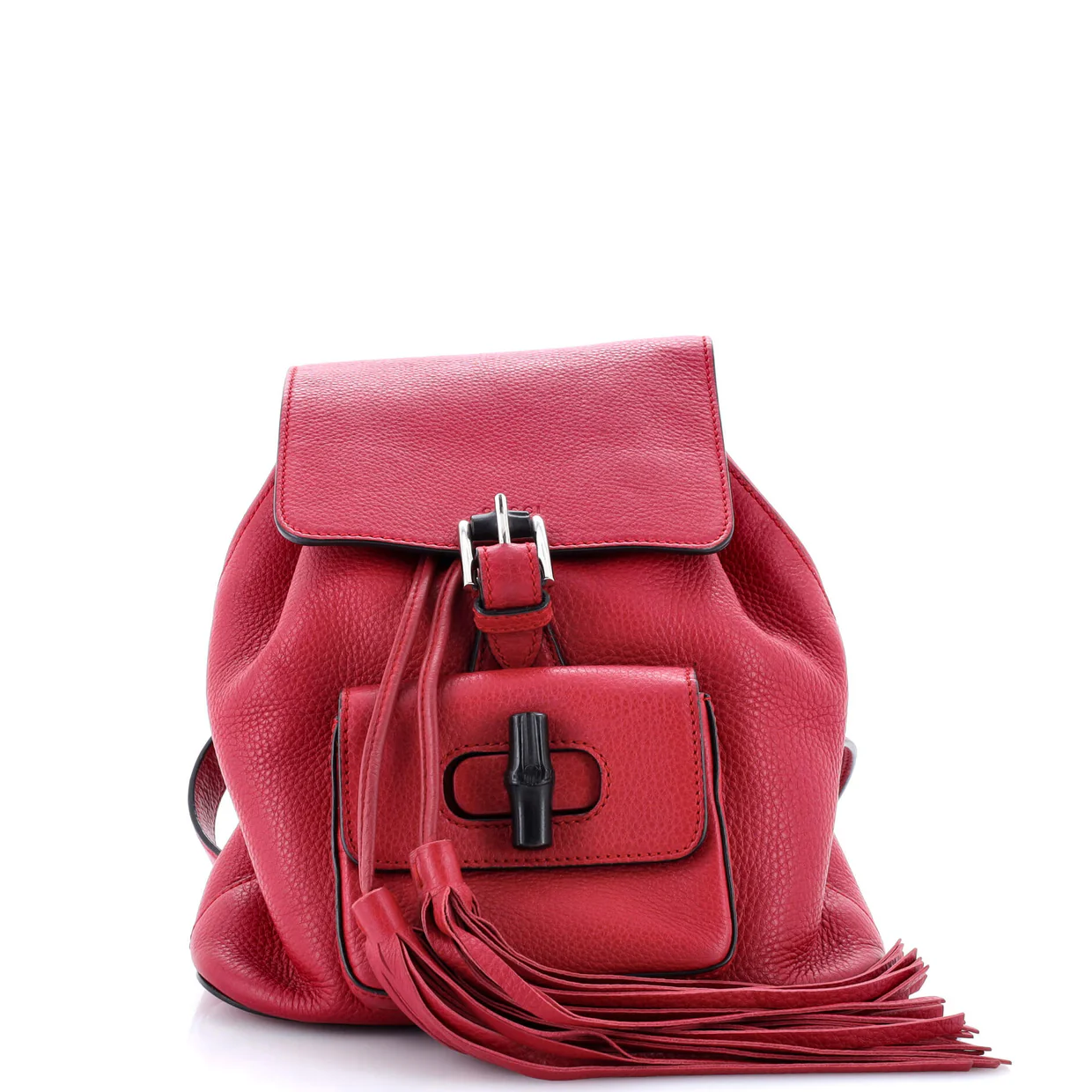 Bamboo Tassel Backpack Leather Mini - Deep Luxury