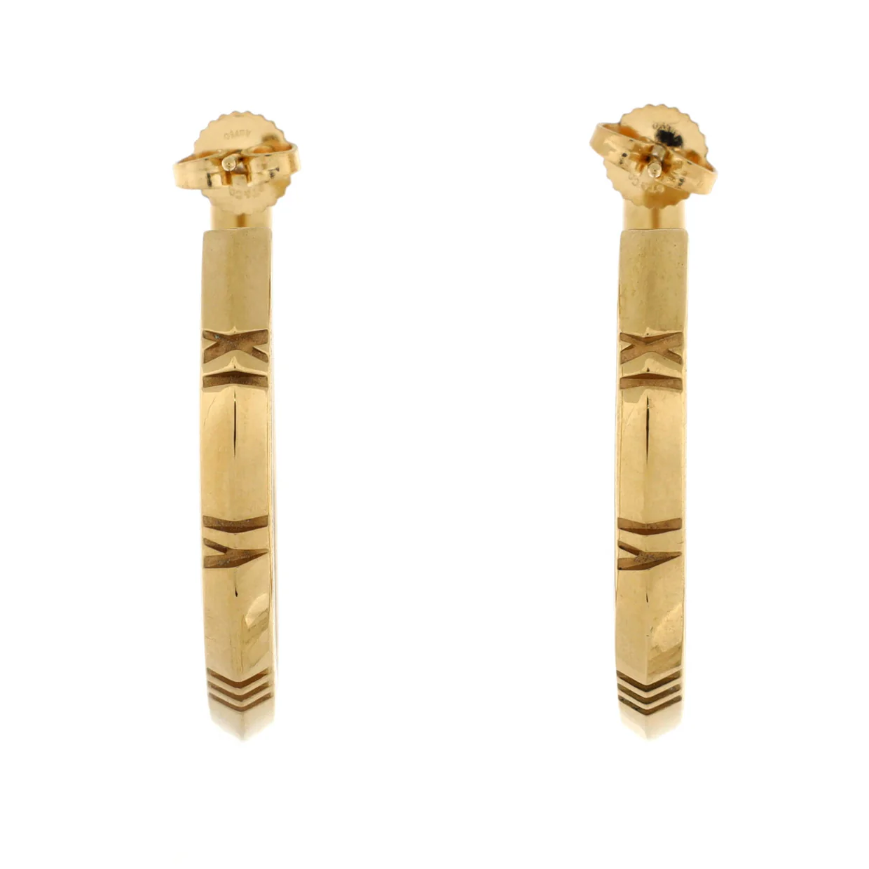 Atlas X Hoop Earrings 18K Yellow Gold Large - Deep Luxury
