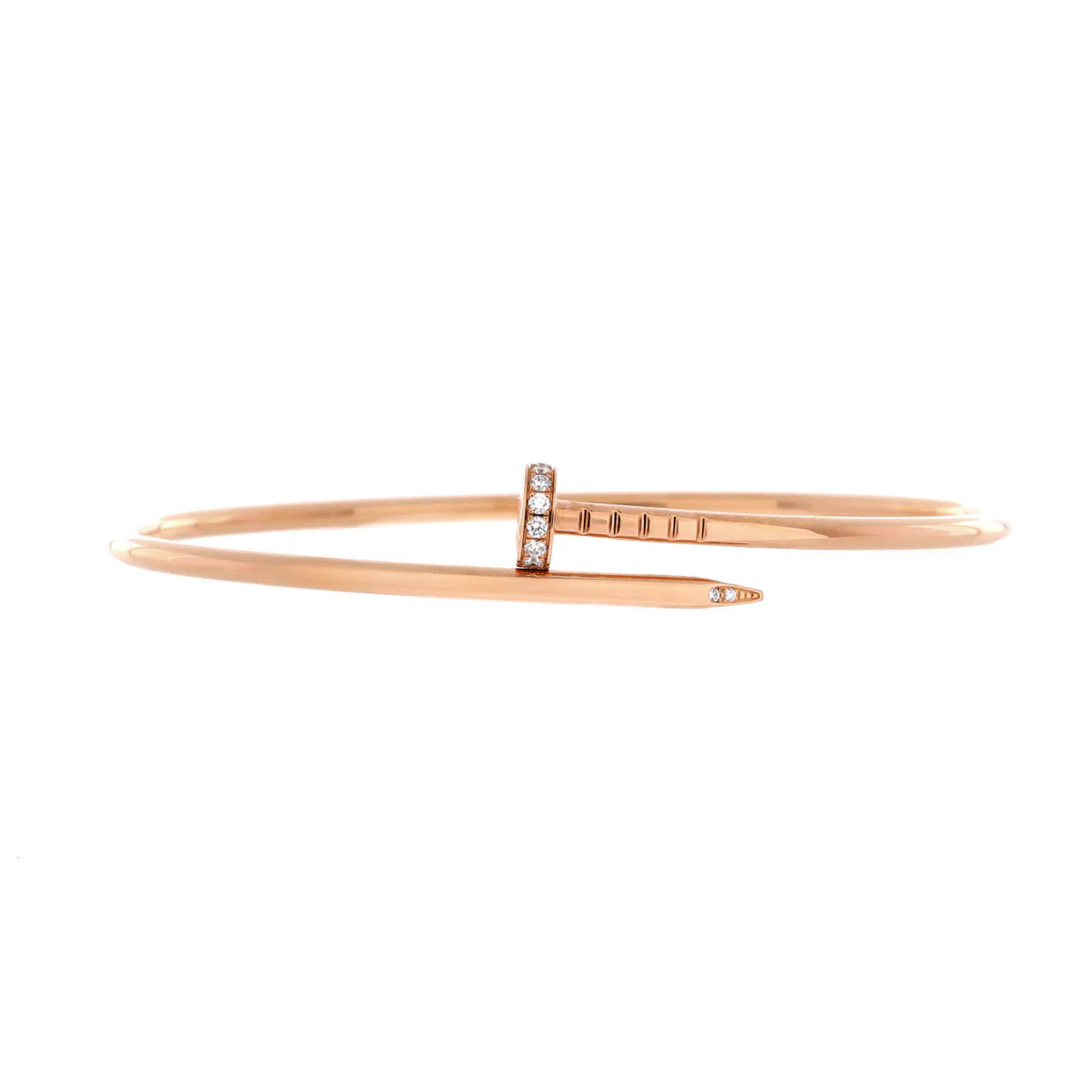 Juste un Clou Bracelet 18K Rose Gold with Diamonds Small - Deep Luxury