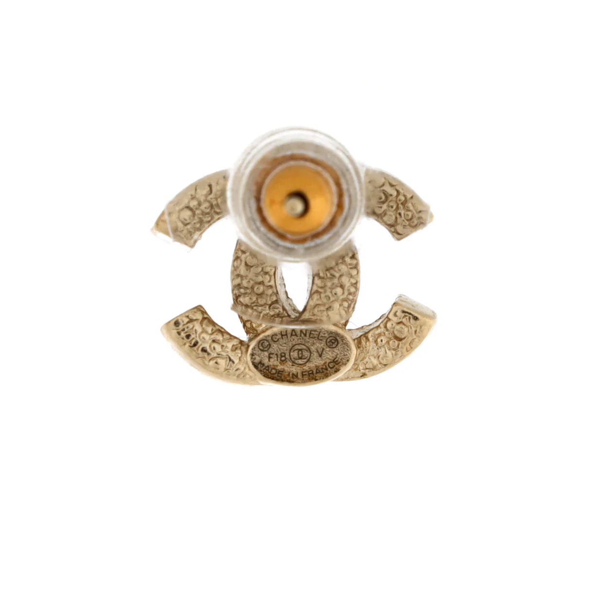 CC Stud Earrings Metal with Crystals - Deep Luxury