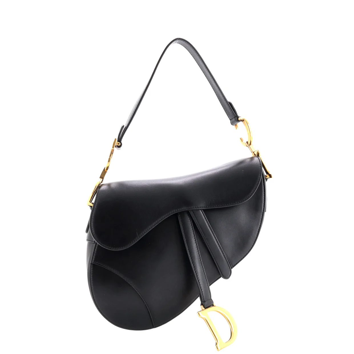Saddle Handbag Leather Medium - Deep Luxury
