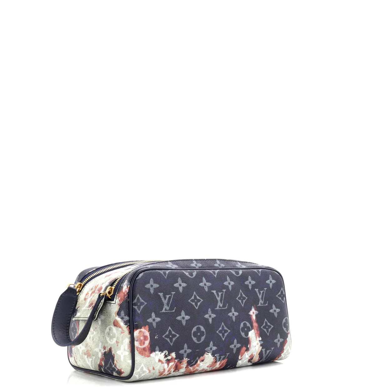 Dopp Kit Toiletry Pouch Monogram Bleach Canvas - Deep Luxury