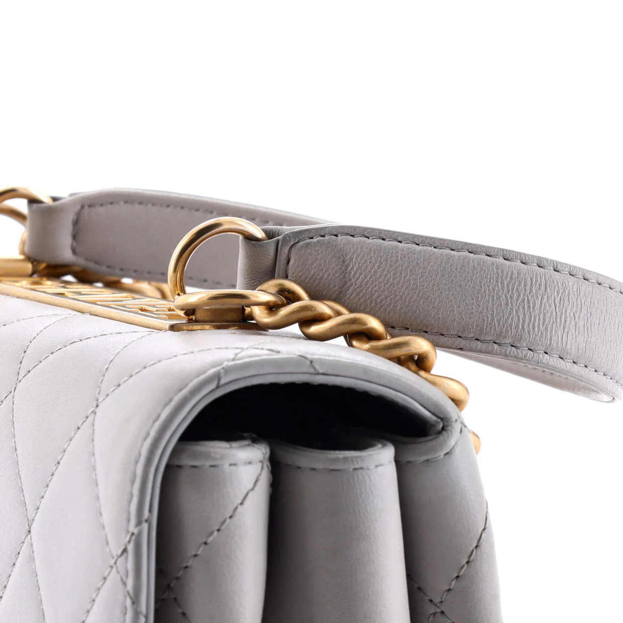 Trendy Spirit Top Handle Bag Quilted Lambskin Medium - Deep Luxury