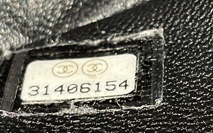 Classic Double Flap Bag Chevron Caviar Medium - Deep Luxury