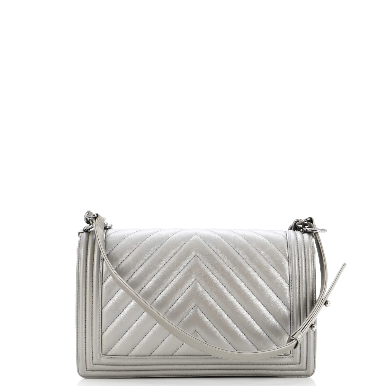 Boy Flap Bag Chevron Caviar New Medium - Deep Luxury