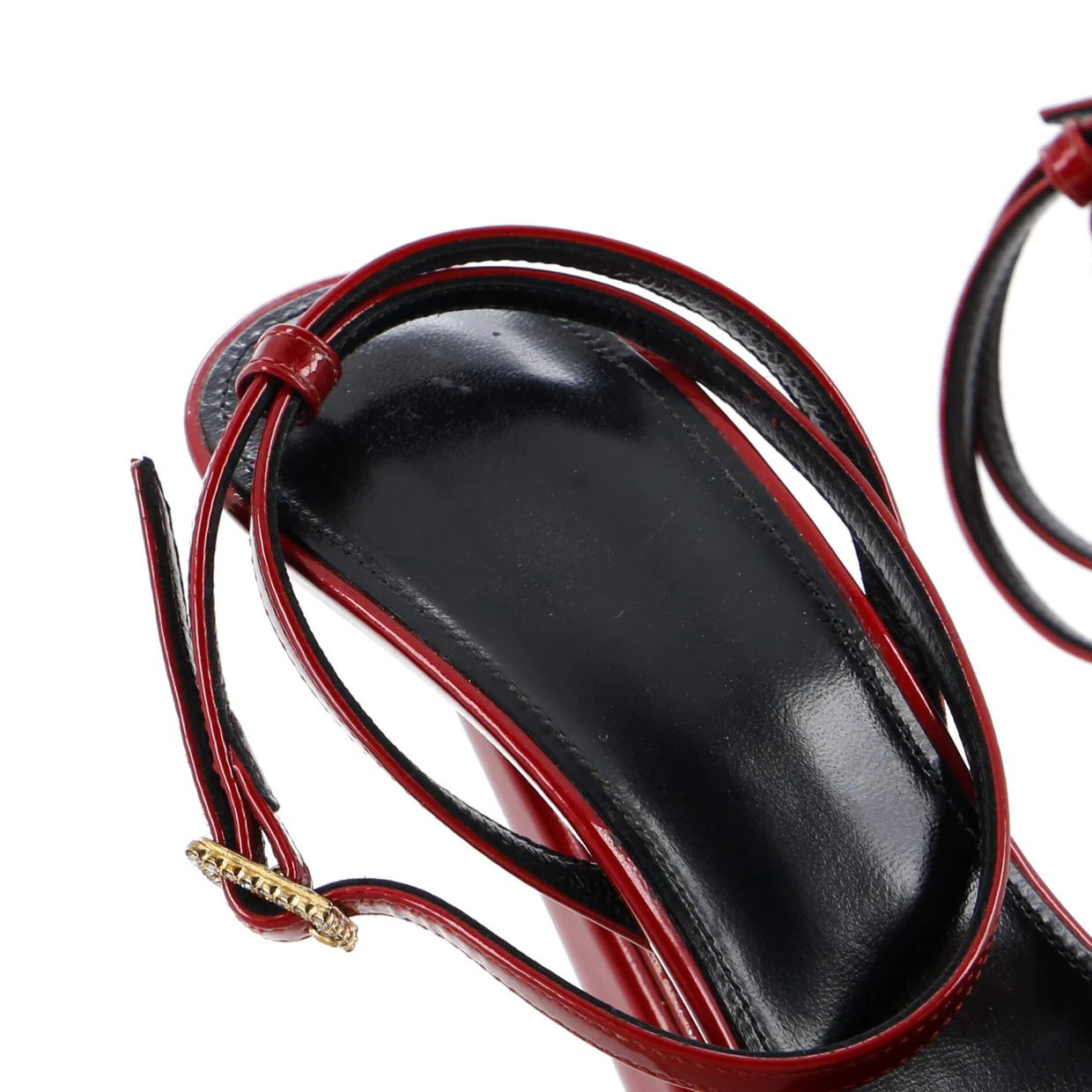 Women's Gippy Crisscross Mule Sandals Patent 110 - Deep Luxury