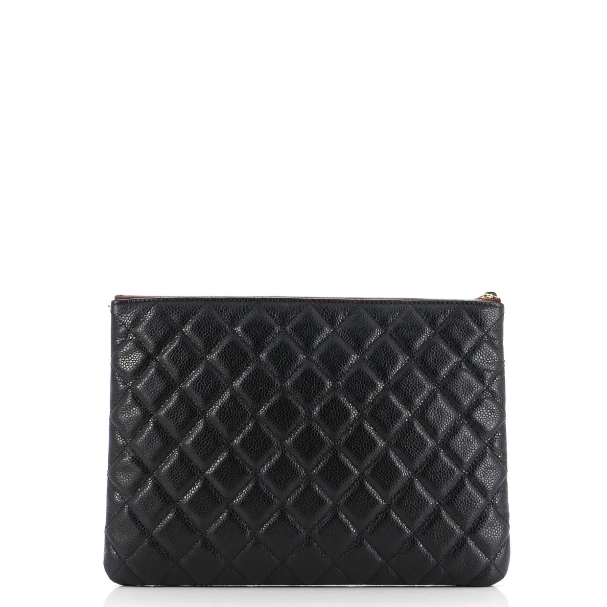 O Case Clutch Quilted Caviar Medium - Deep Luxury