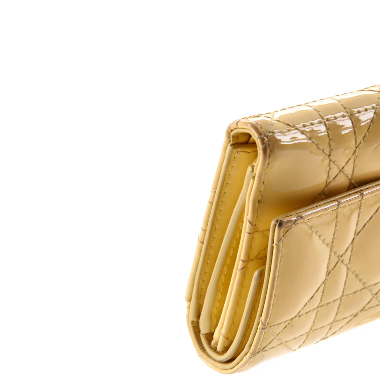 Lady Dior Lotus Wallet Cannage Quilt Lambskin Compact - Deep Luxury