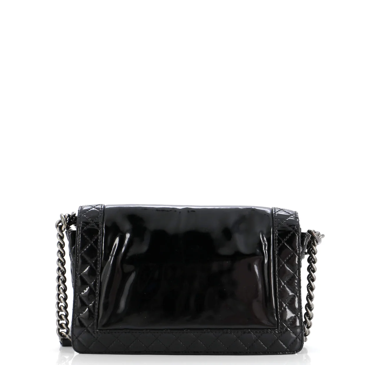 Reverso Boy Flap Bag Patent New Medium - Deep Luxury